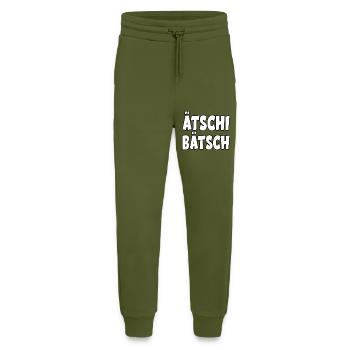 Ätschi Bätsch für Leute mit Humor - Jogginghose - made by SPREAD - MOSS GREEN - Vorne