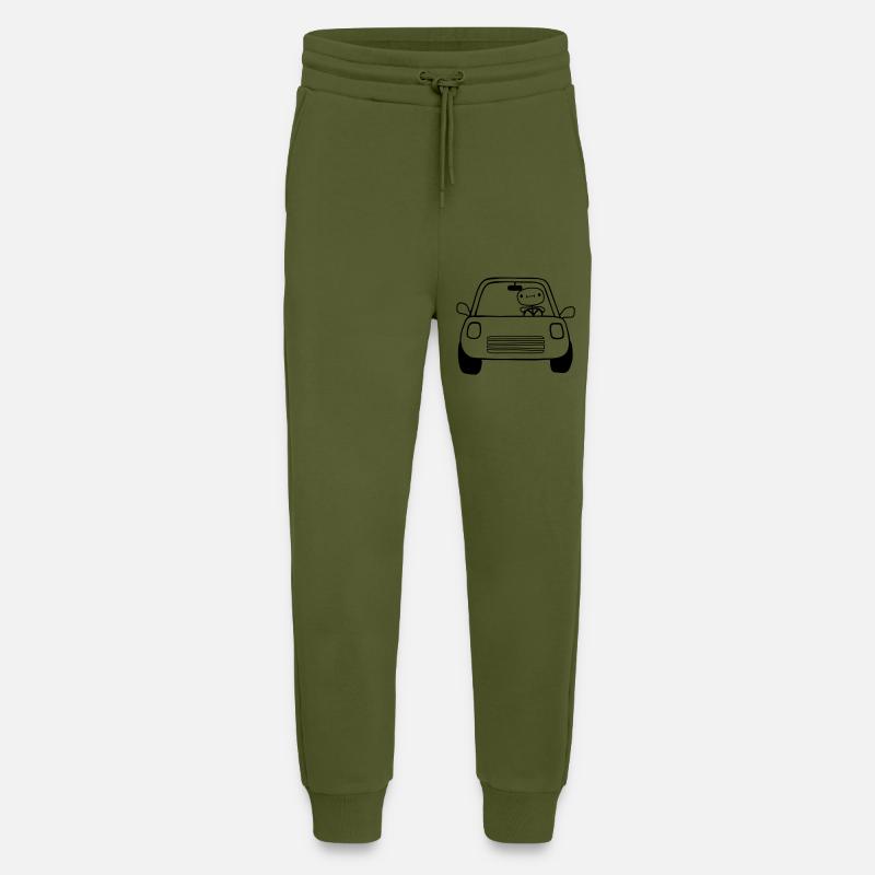 Auto Fahrer Comic - Jogginghose - made by SPREAD - MOSS GREEN