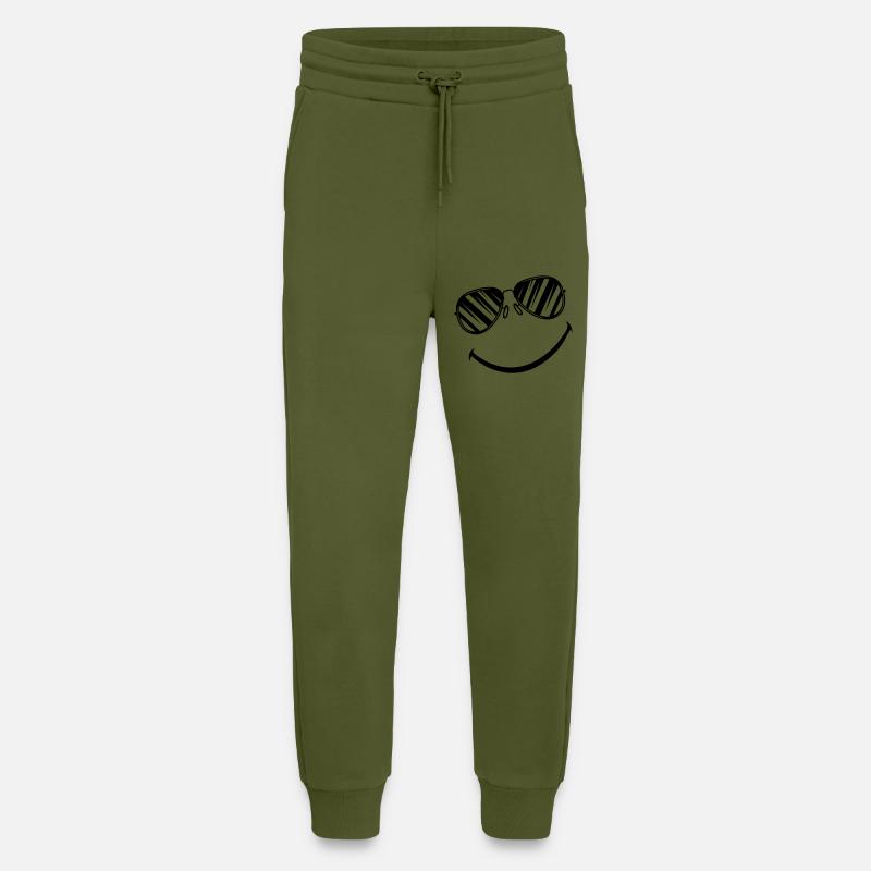 smileface - Jogging Pants - made by SPREAD  - MOSS GREEN
