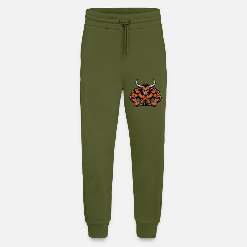 Taurus Muscles Comic - Jogging Pants - made by SPREAD  - MOSS GREEN