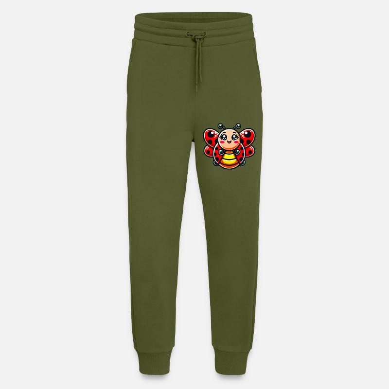 Ladybug Comic - Jogging Pants - made by SPREAD  - MOSS GREEN