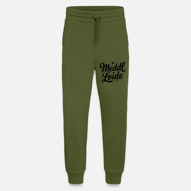 Meddl Loide - Mèmes Allemands - Pantalon de jogging bio décontracté fabriqué en UE - MOSS GREEN