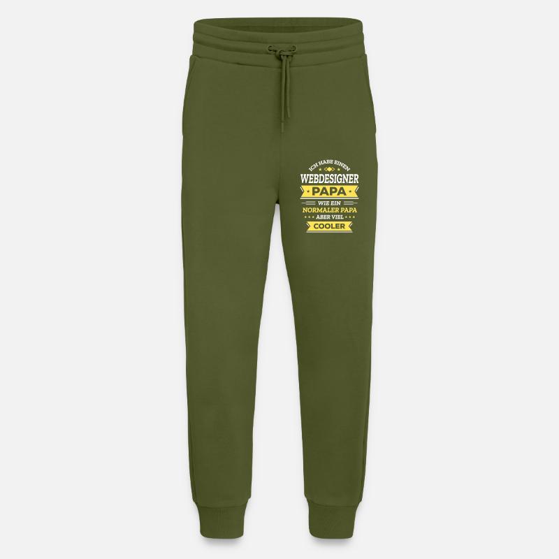WEBDESIGNER PAPA: COOL, DIGITAL, INNOVATIV - Jogginghose - made by SPREAD - MOSS GREEN