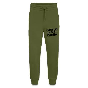 Spätes Cardio - Sport Humor - Jogginghose - made by SPREAD - MOSS GREEN - Vorne