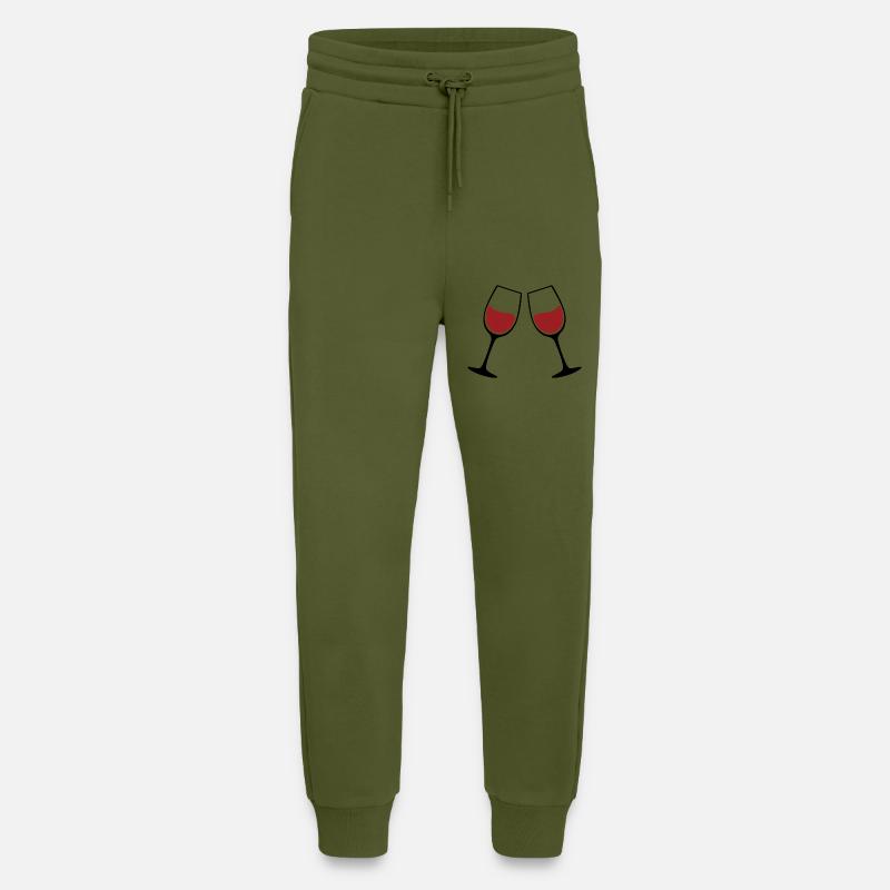 Weingläser Silhouette - Jogginghose - made by SPREAD - MOSS GREEN
