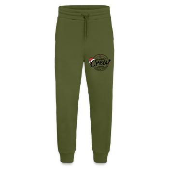 Noël Père Noël 2024 2025 film vacances famille xms - Pantalon de jogging bio décontracté fabriqué en UE - MOSS GREEN - Devant