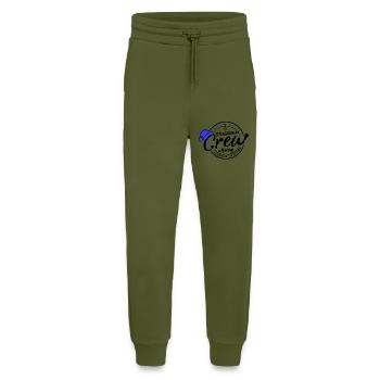 Noël Père Noël 2024 2025 film vacances famille xms - Pantalon de jogging bio décontracté fabriqué en UE - MOSS GREEN - Devant