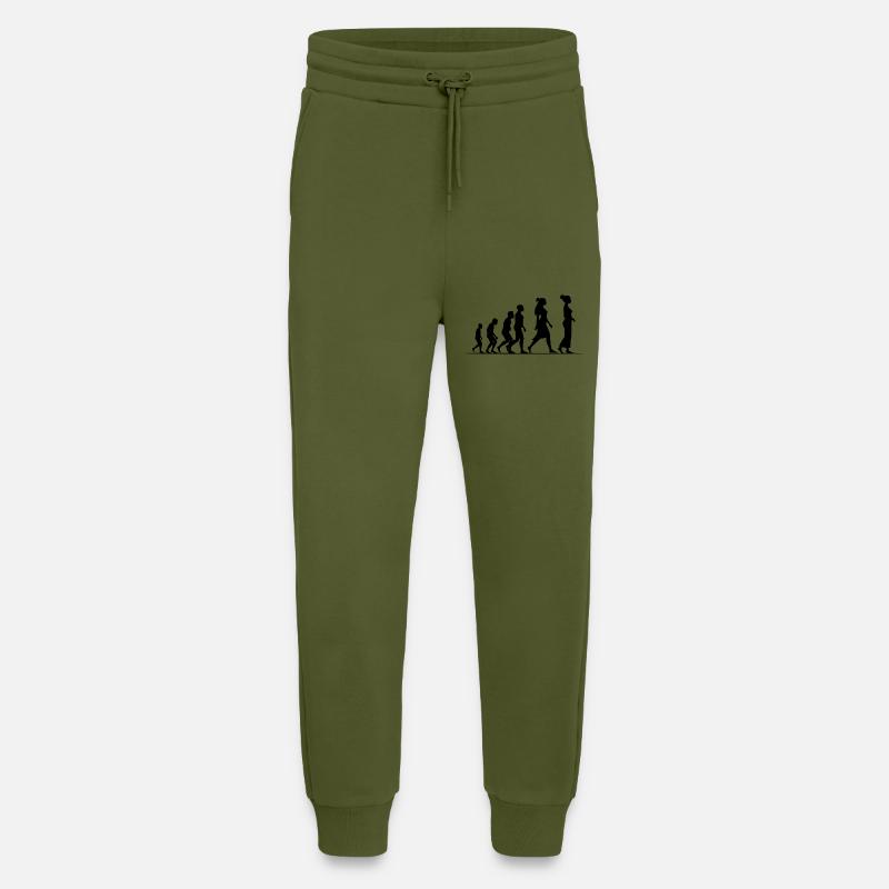Feminist evolution - Jogging Pants - made by SPREAD  - MOSS GREEN