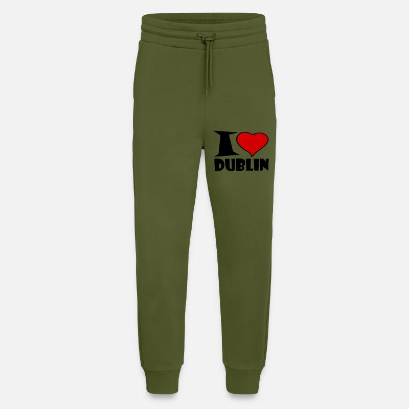 Dublin - Ich Liebe Dublin - Jogginghose - made by SPREAD - MOSS GREEN
