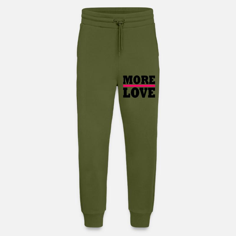 More love - Jogginghose - made by SPREAD - MOSS GREEN