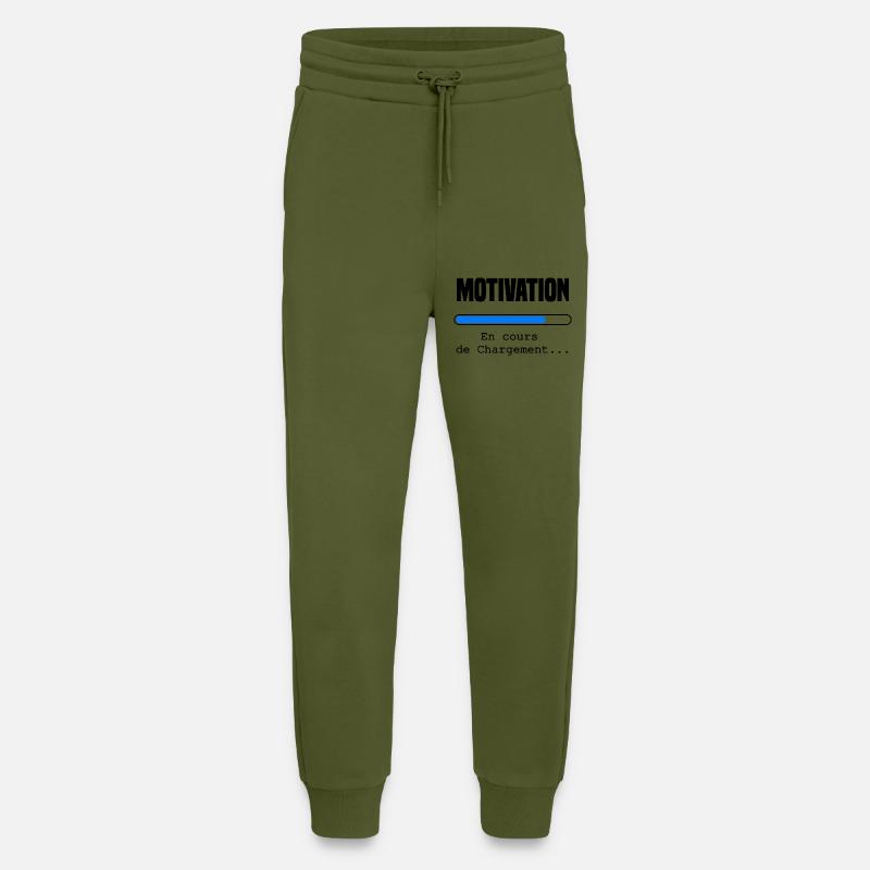Motivation lädt - Jogginghose - made by SPREAD - MOSS GREEN