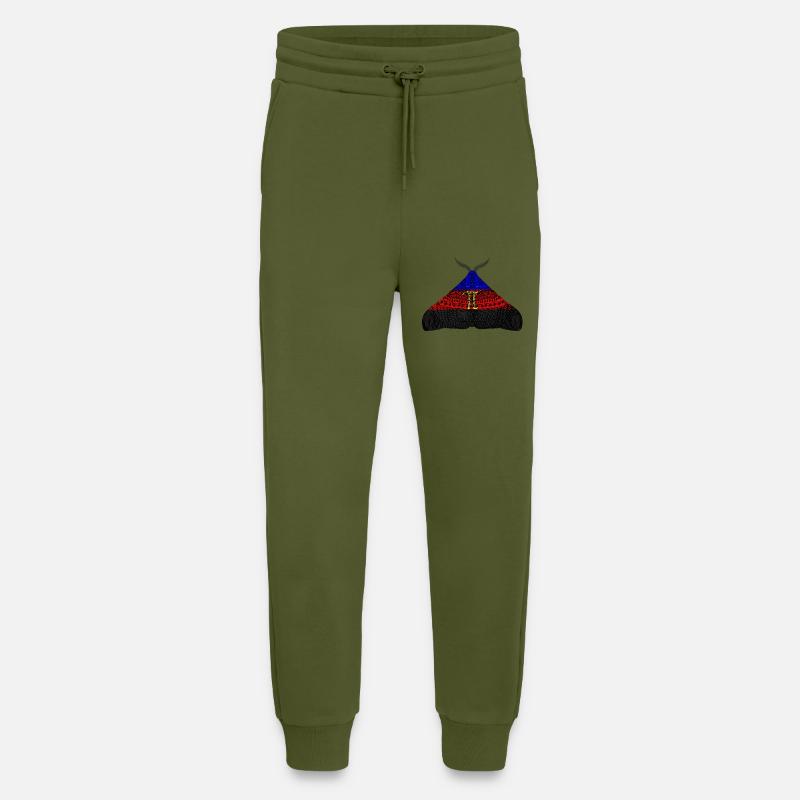 Polyamorous pride moth - Jogging Pants - made by SPREAD  - MOSS GREEN