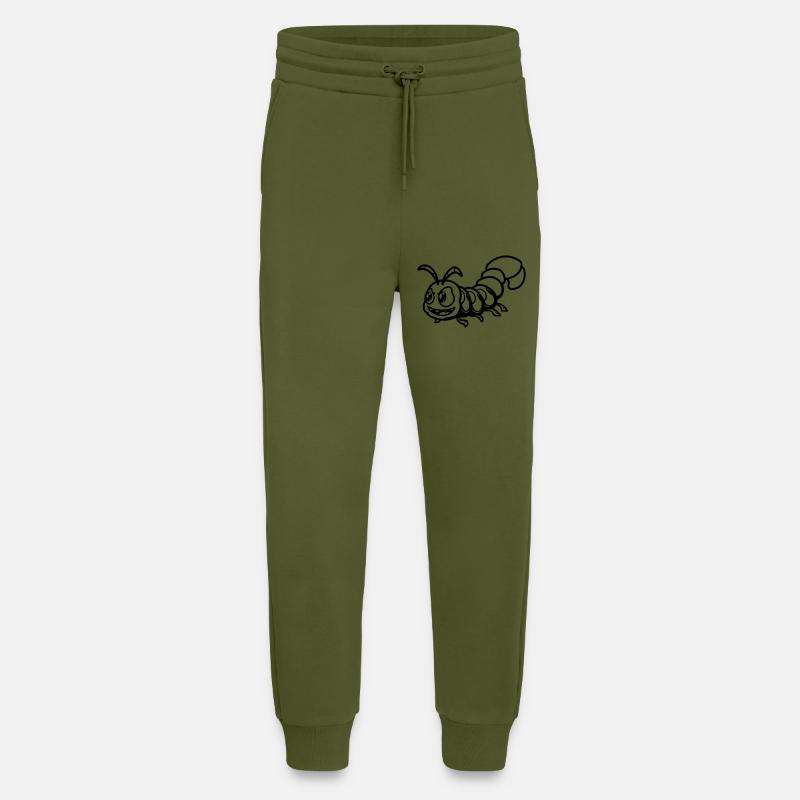 tausendfüßler comic - Jogginghose - made by SPREAD - MOSS GREEN