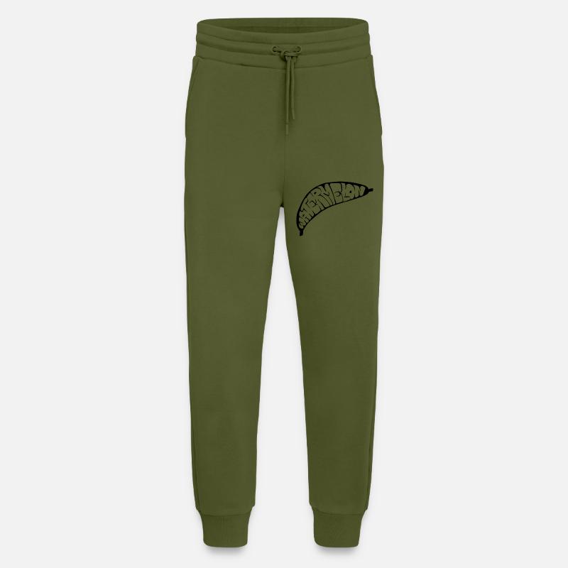 Bananen-Wassermelonen-Graff (Schablone) - Jogginghose - made by SPREAD - MOSS GREEN