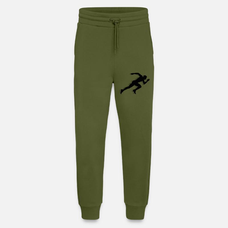 A RUNNER - Jogging Pants - made by SPREAD  - MOSS GREEN