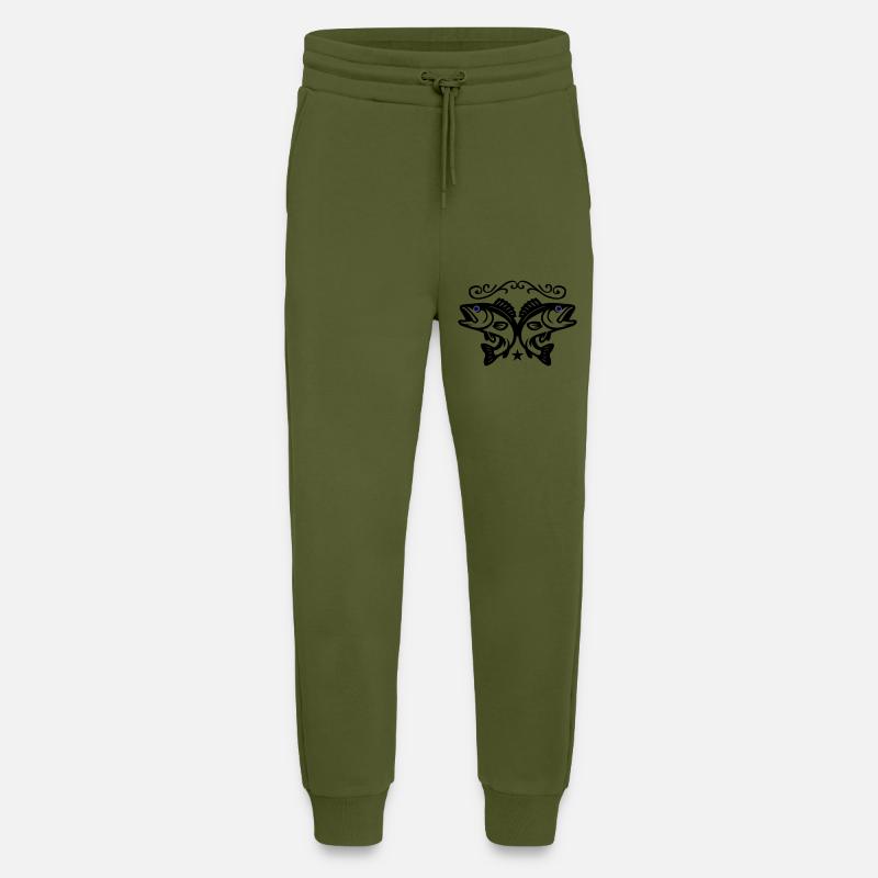 Fische Symbol - Jogginghose - made by SPREAD - MOSS GREEN