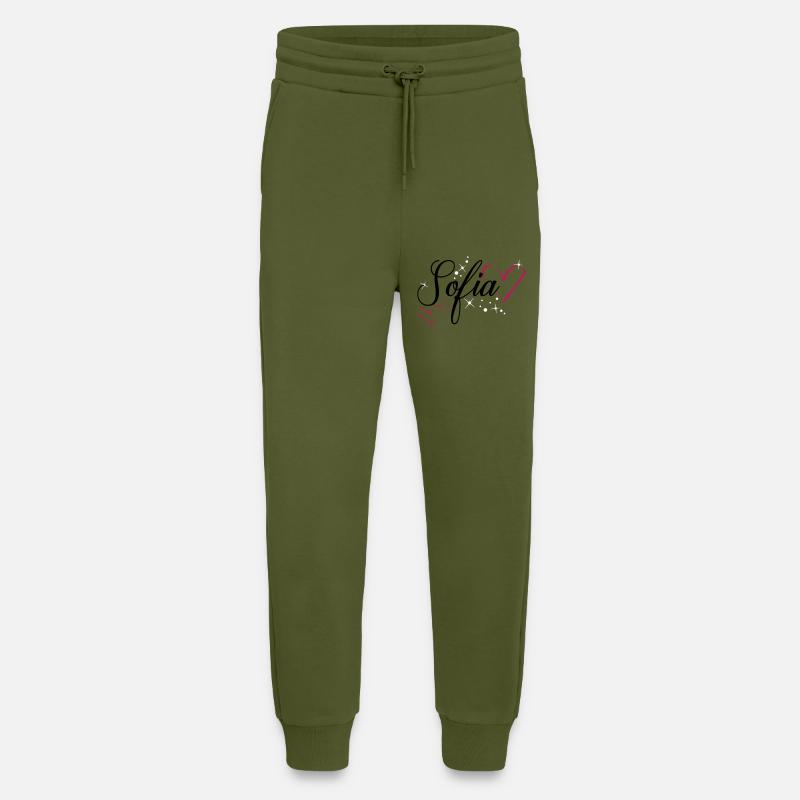 Sofia name first name - Jogging Pants - made by SPREAD  - MOSS GREEN