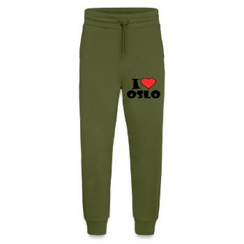 I Love Oslo - Jogginghose - made by SPREAD - MOSS GREEN - Vorne