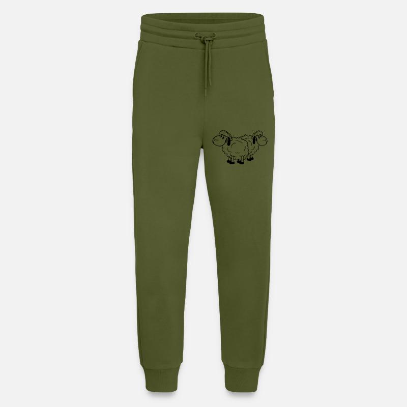 Zwei Schafe Freunde Team Crew Süß Klein Baby Lieb - Jogginghose - made by SPREAD - MOSS GREEN