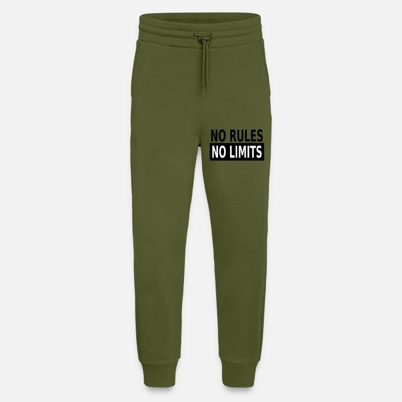 No Rules No Limits - Jogging Pants - made by SPREAD  - MOSS GREEN