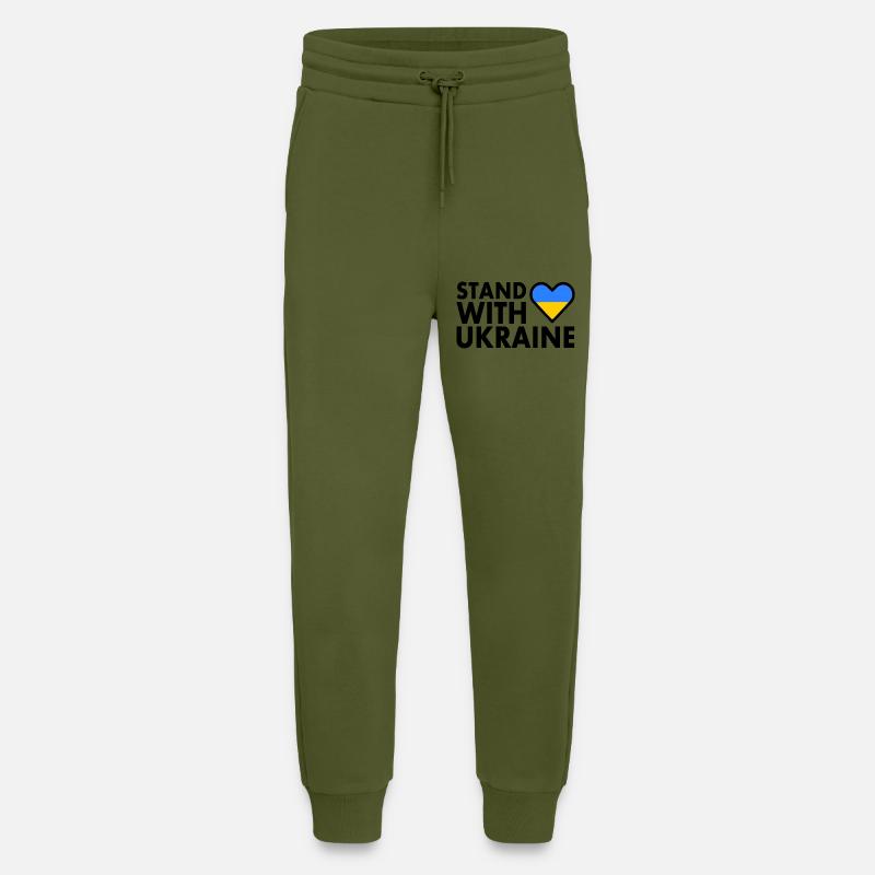 stand with ukraine - Jogginghose - made by SPREAD - MOSS GREEN