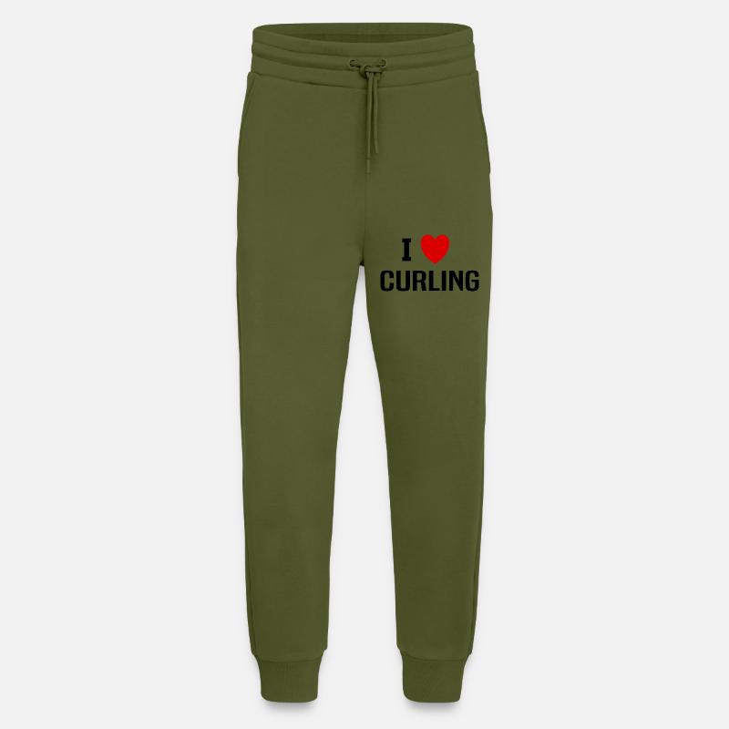 Ich liebe Curling - Jogginghose - made by SPREAD - MOSS GREEN