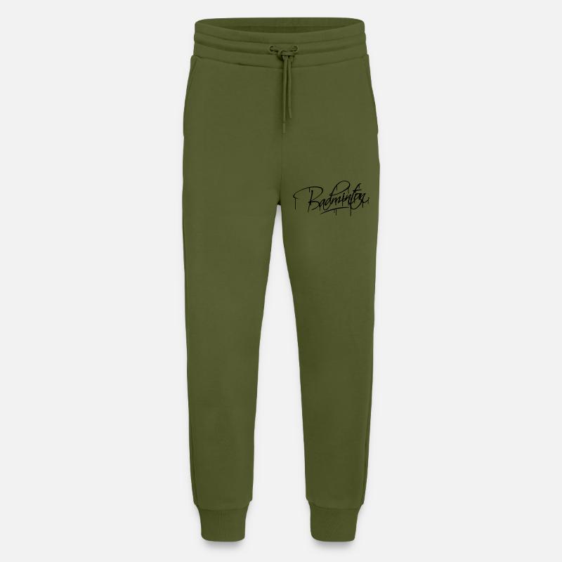 Badminton Graffiti Design - Jogging Pants - made by SPREAD  - MOSS GREEN