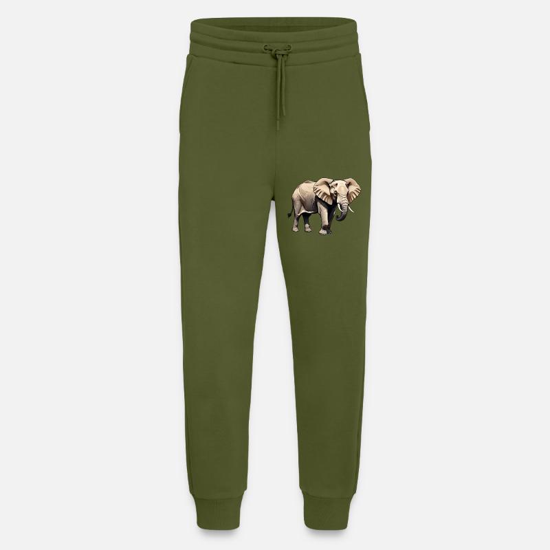 Elefant - Tier Design - Jogginghose - made by SPREAD - MOSS GREEN