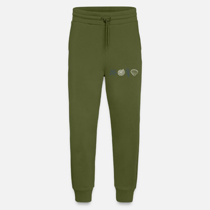 Muscheln - Meerestiere - Jogginghose - made by SPREAD - MOSS GREEN