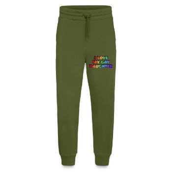 Ich liebe meine schwule Tochter - Jogginghose - made by SPREAD - MOSS GREEN - Vorne