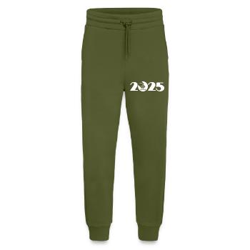 Agriculteur 2025, Jardinier 2025 - Pantalon de jogging bio décontracté fabriqué en UE - MOSS GREEN - Devant