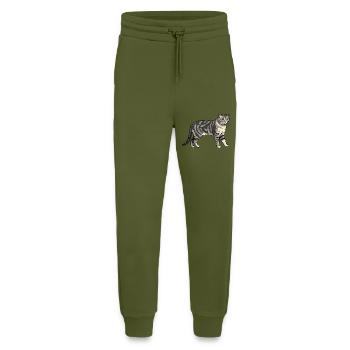 Scottish Fold - Cat Pet Design - Jogging Pants - made by SPREAD  - MOSS GREEN - Front