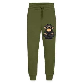 Affe Comic - Jogginghose - made by SPREAD - MOSS GREEN - Vorne