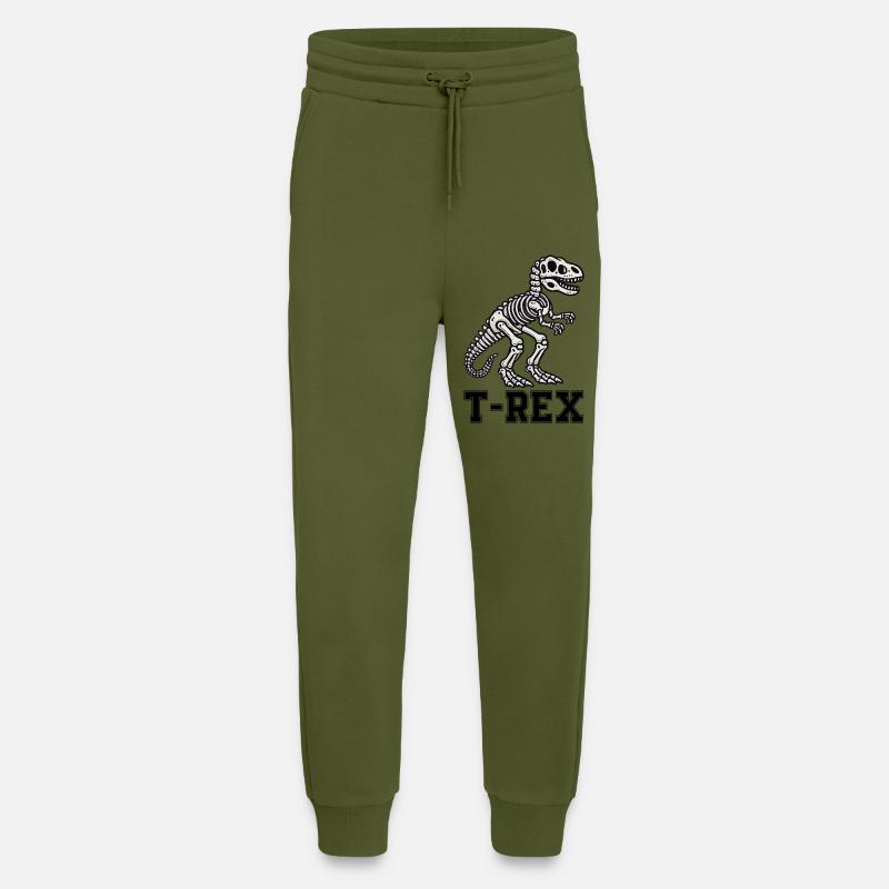 dino skelett - Jogginghose - made by SPREAD - MOSS GREEN