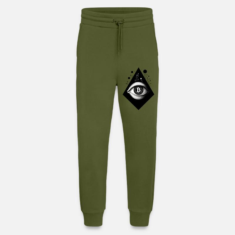 Zukunftscode: Bitcoin - Jogginghose - made by SPREAD - MOSS GREEN