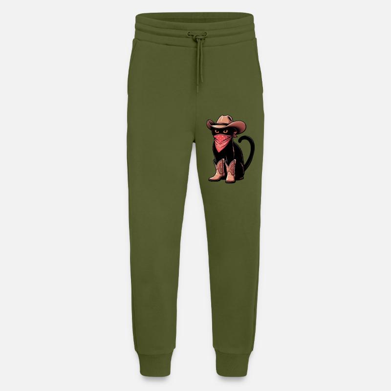 Cowboy-Katze - Jogginghose - made by SPREAD - MOSS GREEN