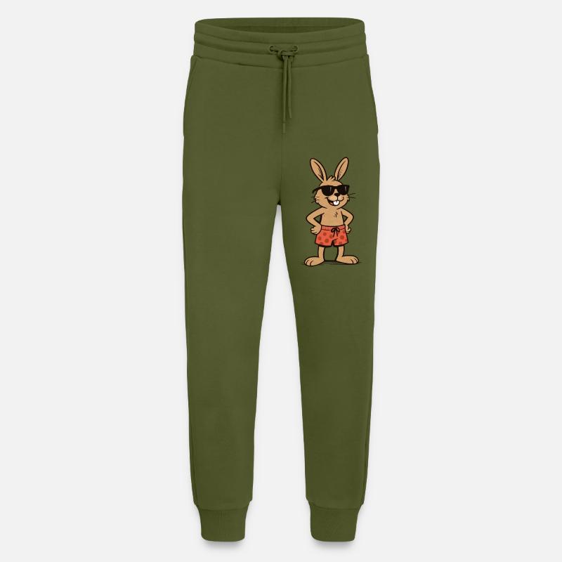 hase sonnenbrille - Jogginghose - made by SPREAD - MOSS GREEN