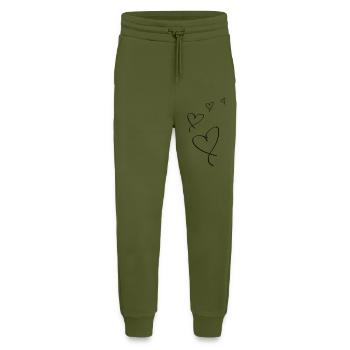 Flying Hearts - Jogging Pants - made by SPREAD  - MOSS GREEN - Front