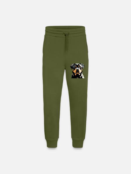 Rottweiler - Pet Dog Sticker - Jogging Pants - made by SPREAD  - MOSS GREEN
