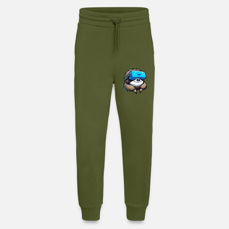 Cool Sloth VR Gamer Design - Jogging Pants - made by SPREAD  - MOSS GREEN