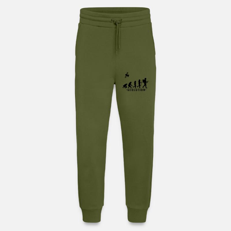 Chemise geocaching evolution Geolution - Pantalon de jogging bio décontracté fabriqué en UE - MOSS GREEN