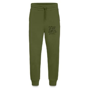 Bitte gehen Sie weiter #nichtszusehen - Jogginghose - made by SPREAD - MOSS GREEN - Vorne