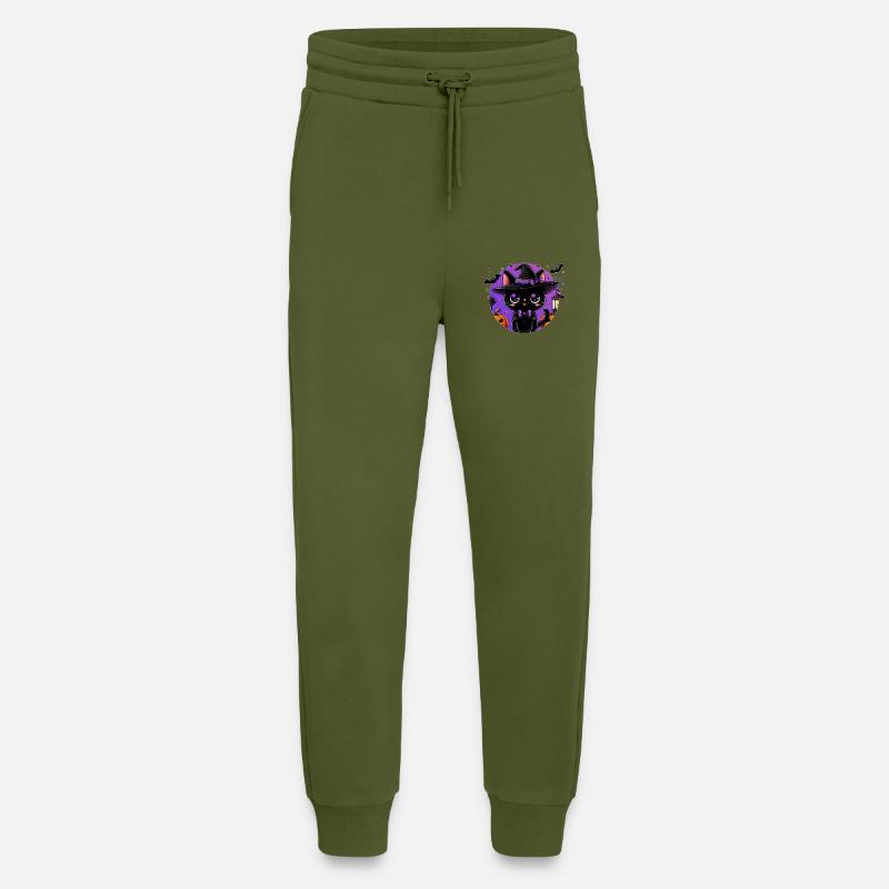 Cute kitten halloween v2 - Jogging Pants - made by SPREAD  - MOSS GREEN