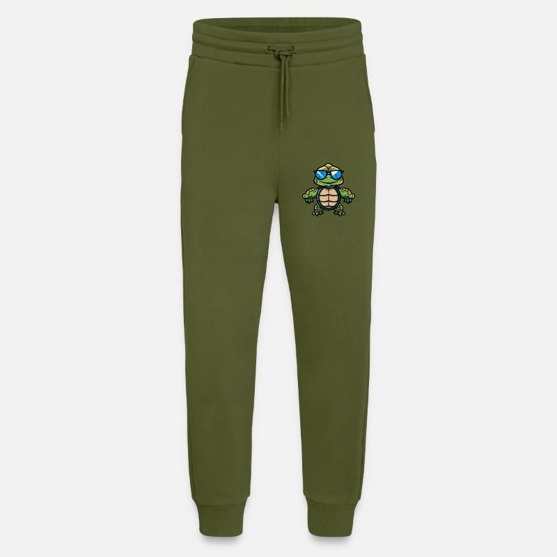 Turtle Comic Cool - Jogging Pants - made by SPREAD  - MOSS GREEN