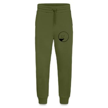 cliff elephant moon night round circle sitting sweet - Jogging Pants - made by SPREAD  - MOSS GREEN - Front