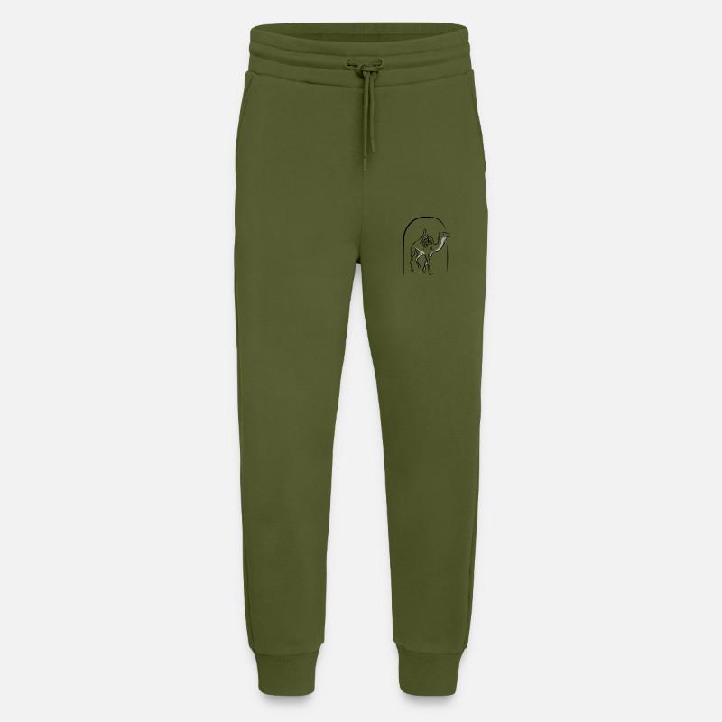 Kamel mit Sattel - Jogginghose - made by SPREAD - MOSS GREEN