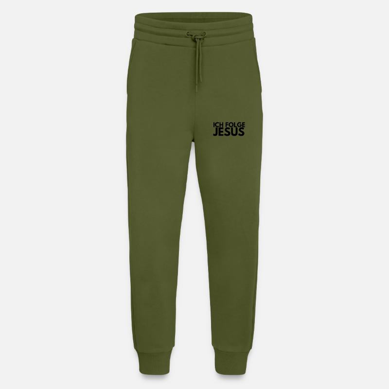 ich folge jesus - Jogginghose - made by SPREAD - MOSS GREEN