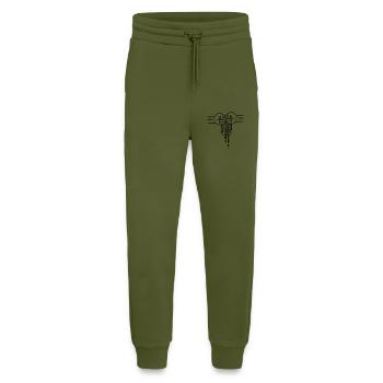 graffiti gouttes 2 amis team faust begruessen a - Pantalon de jogging bio décontracté fabriqué en UE - MOSS GREEN - Devant