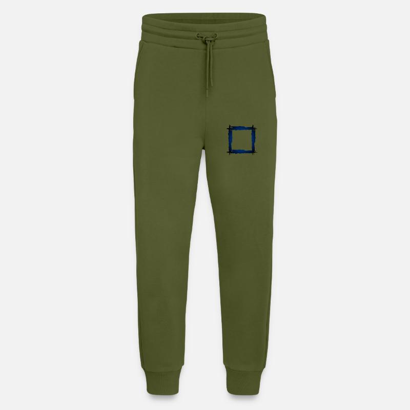 Square frame - Jogging Pants - made by SPREAD  - MOSS GREEN
