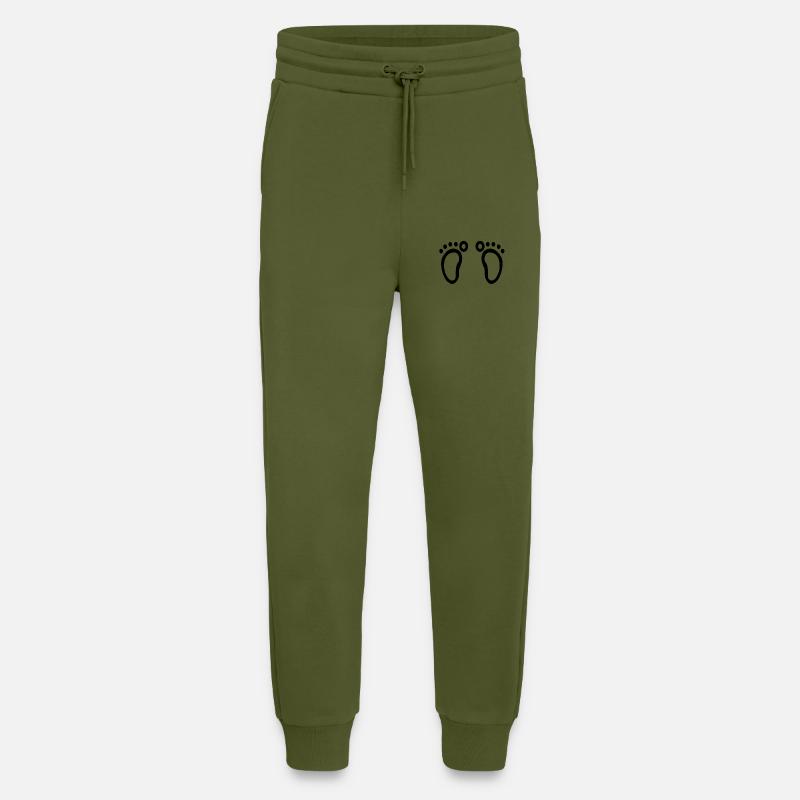 Footprints - Jogging Pants - made by SPREAD  - MOSS GREEN